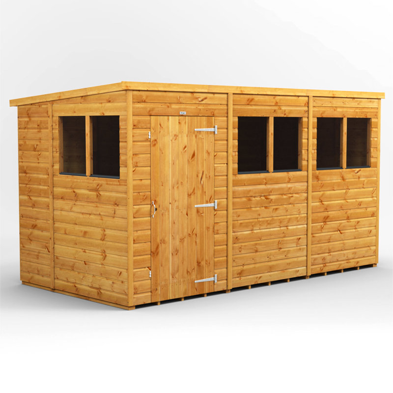 WFX Utility 12 ft. W x 6 ft. D Shiplap Pent Wooden Shed Wayfair.co.uk
